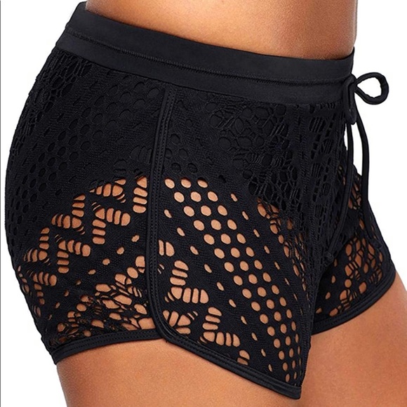 COPY - NEW LOPIE Black Women Board Shorts Bikini Bottom Swimsuit Skort Swimshor… - Picture 4 of 7